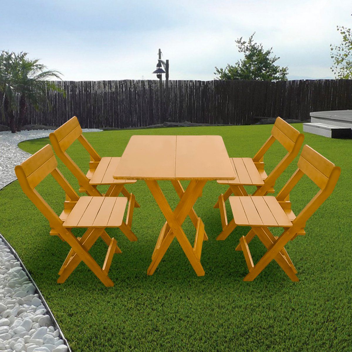 MOVENDA - Juego de Comedor de Terraza Palmira 4 personas Movenda