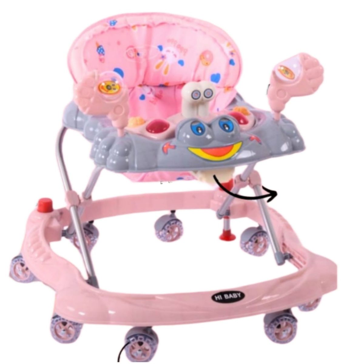 GENERICO - Andador para Bebes CANGREJO -ROSADO CON PLOMO