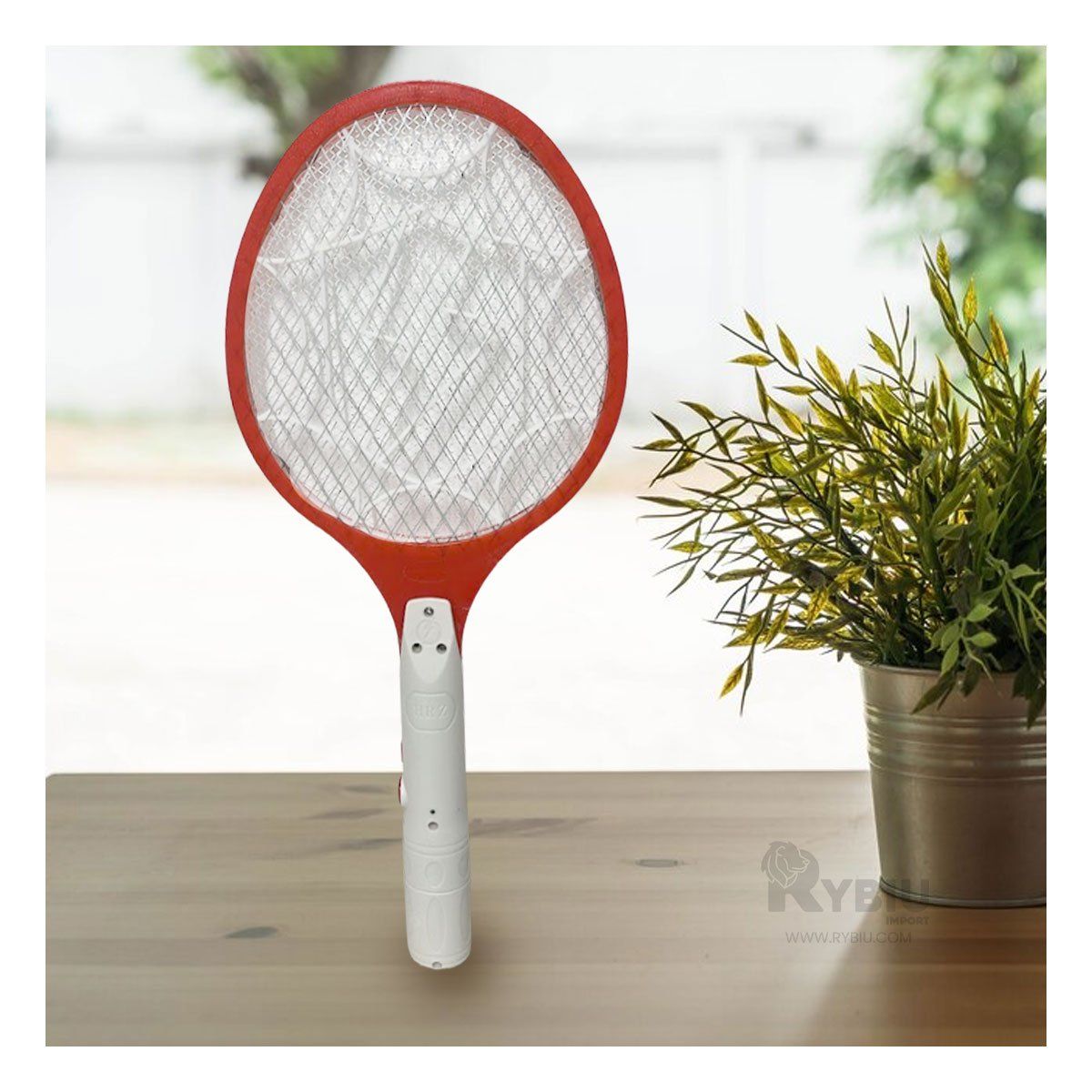 GENERICO - Raqueta de Insectos en Tono Rojo Y+Regalo Agendita