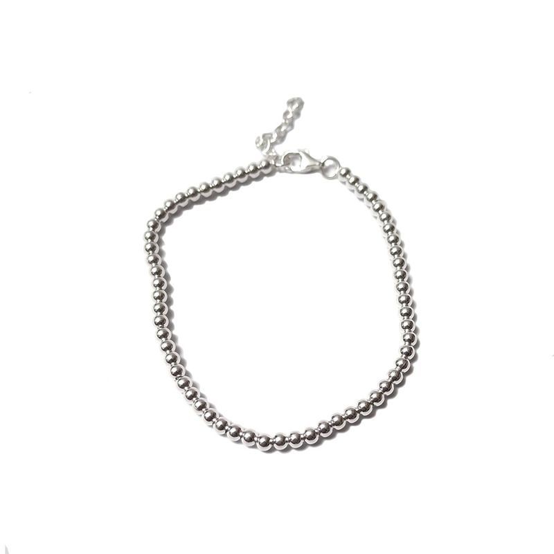 GENERICO - Pulsera de plata 925 tipo bolitas - S