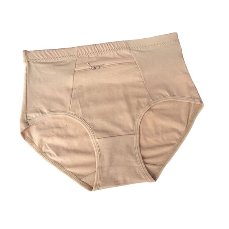 GENERICO - Calzón de Algodón con Bolsillo Cierre AnTirrobo