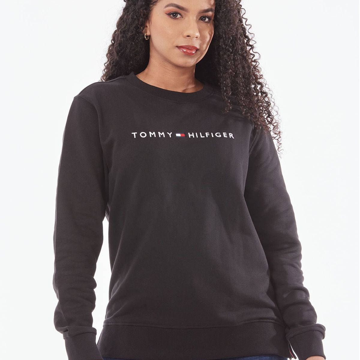 TOMMY HILFIGER - SWEATSHIRT W REG MONOGRAM EMB LS