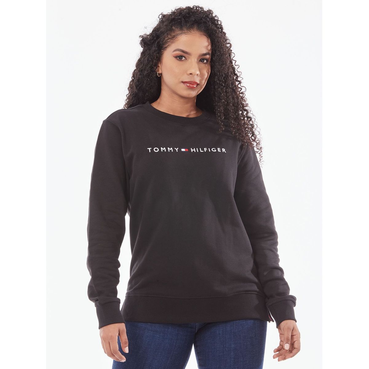 TOMMY HILFIGER - SWEATSHIRT W REG MONOGRAM EMB LS