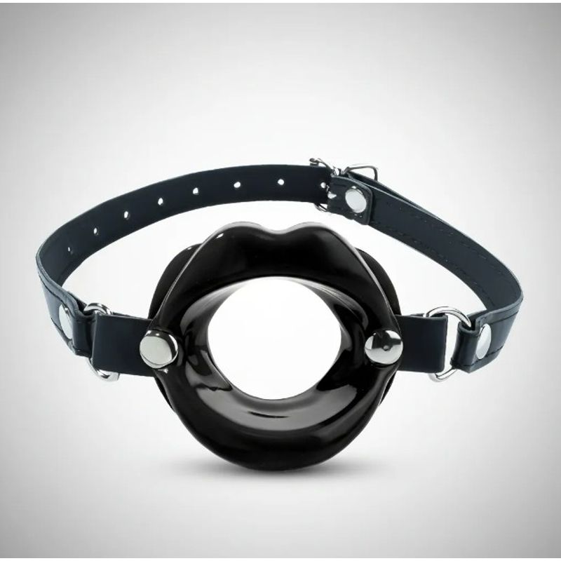 DR PINKY - Mordaza Labios Negros Bondage Bdsm de Silicona Médica