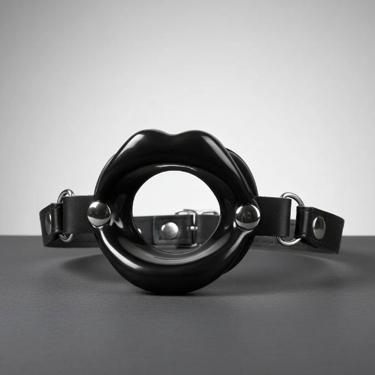 DR PINKY - Mordaza Labios Negros Bondage Bdsm de Silicona Médica