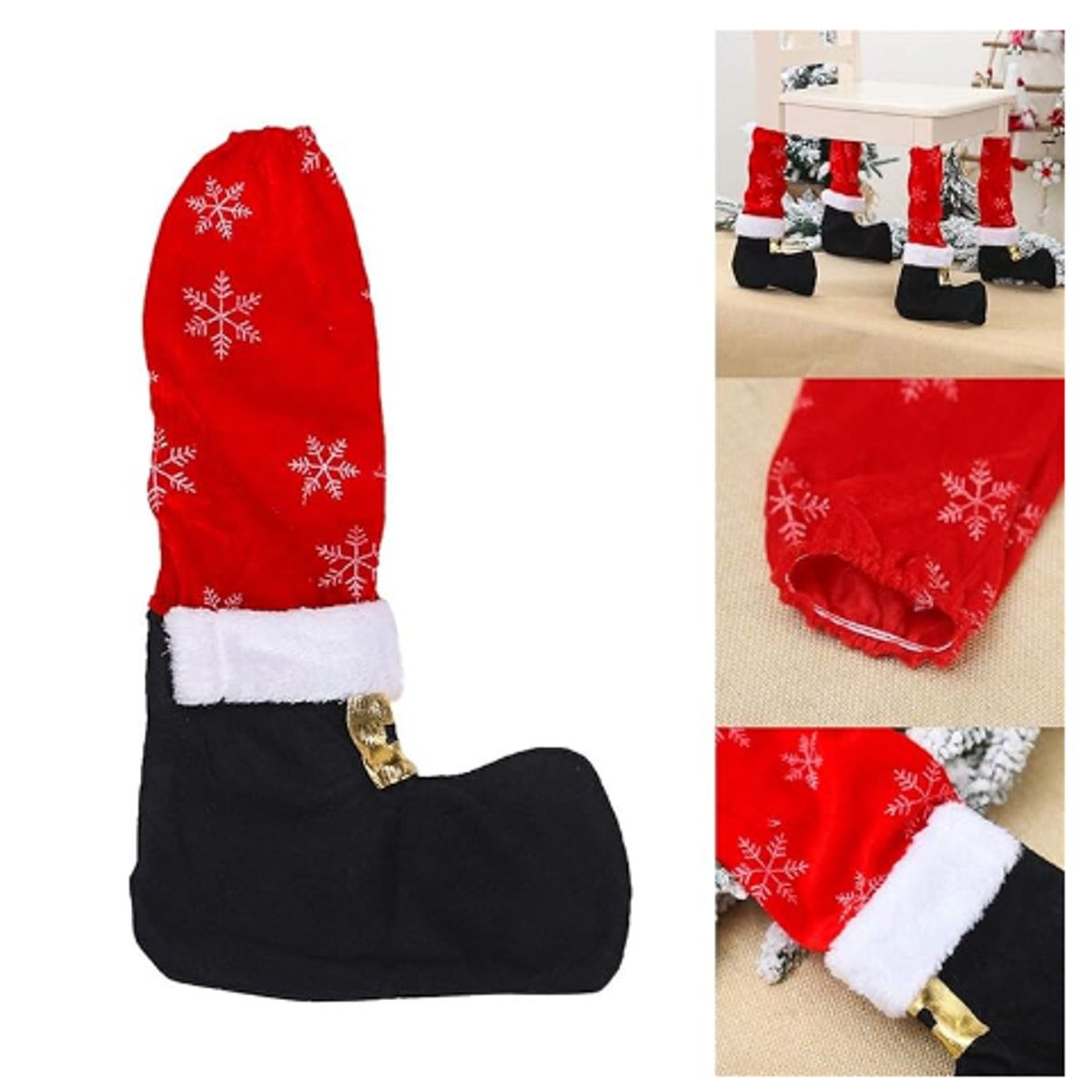 GENERICO - NAVIDAD BOTINES DE SILLA 4PZS 40X21CM