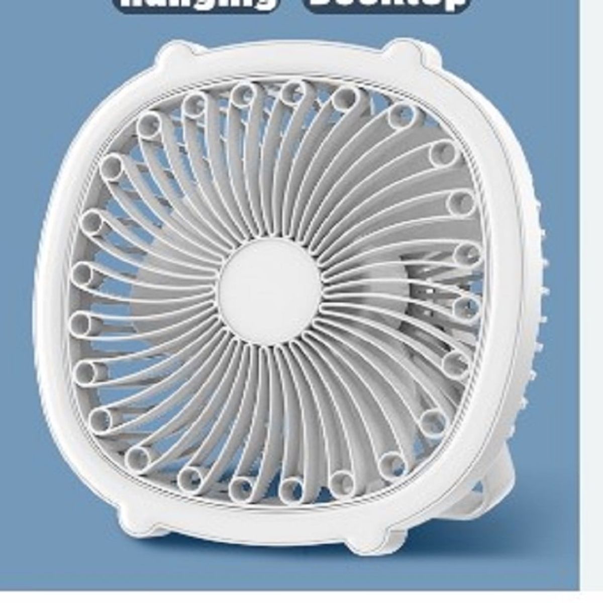 SEISA - Ventilador recargable para escritorio portatil con luz led