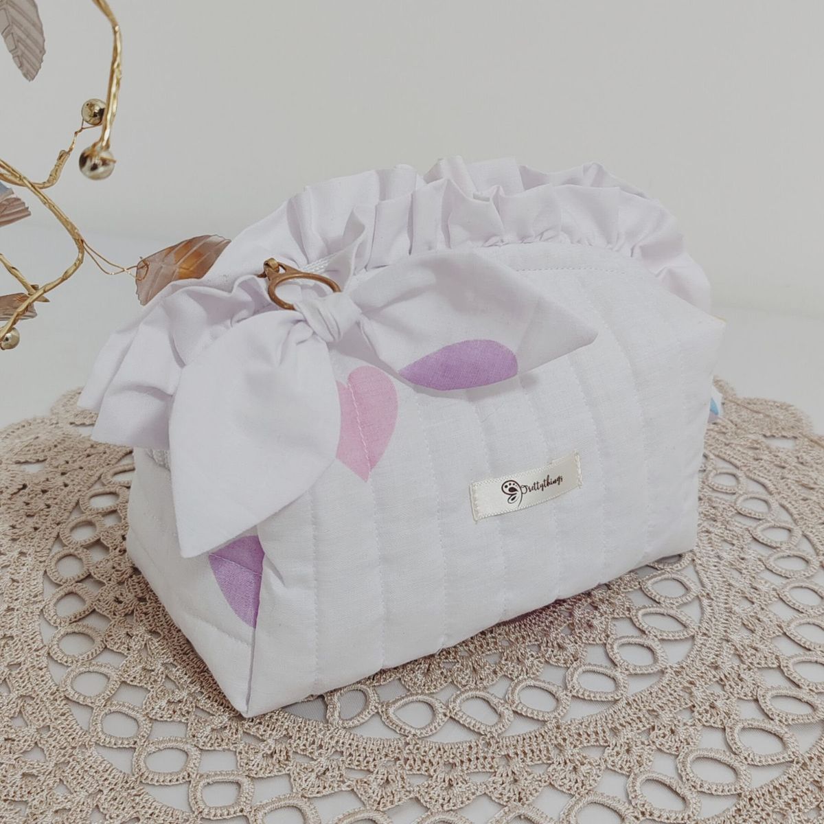 GENERICO - Neceser Porta Cosmético Estampado  21 x 13 x 11 cm - Corazones