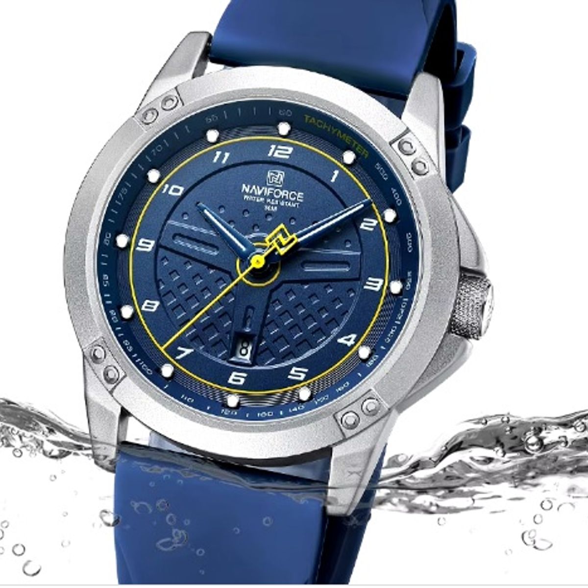 NAVIFORCE - Reloj Naviforce 8031 Silicona Azul Hombres