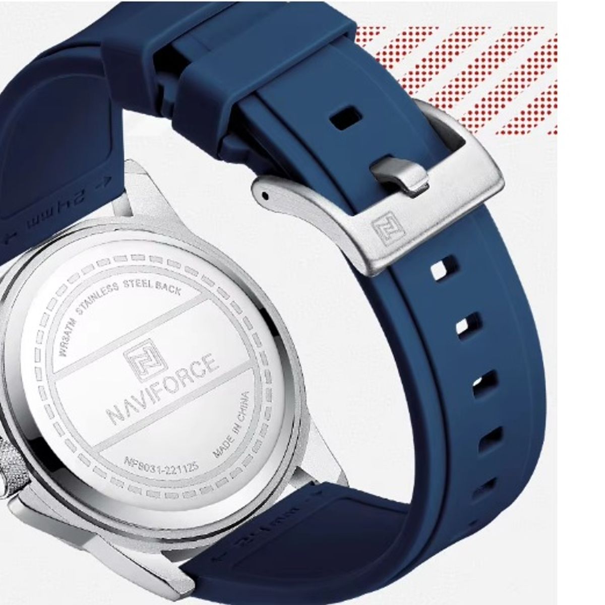 NAVIFORCE - Reloj Naviforce 8031 Silicona Azul Hombres