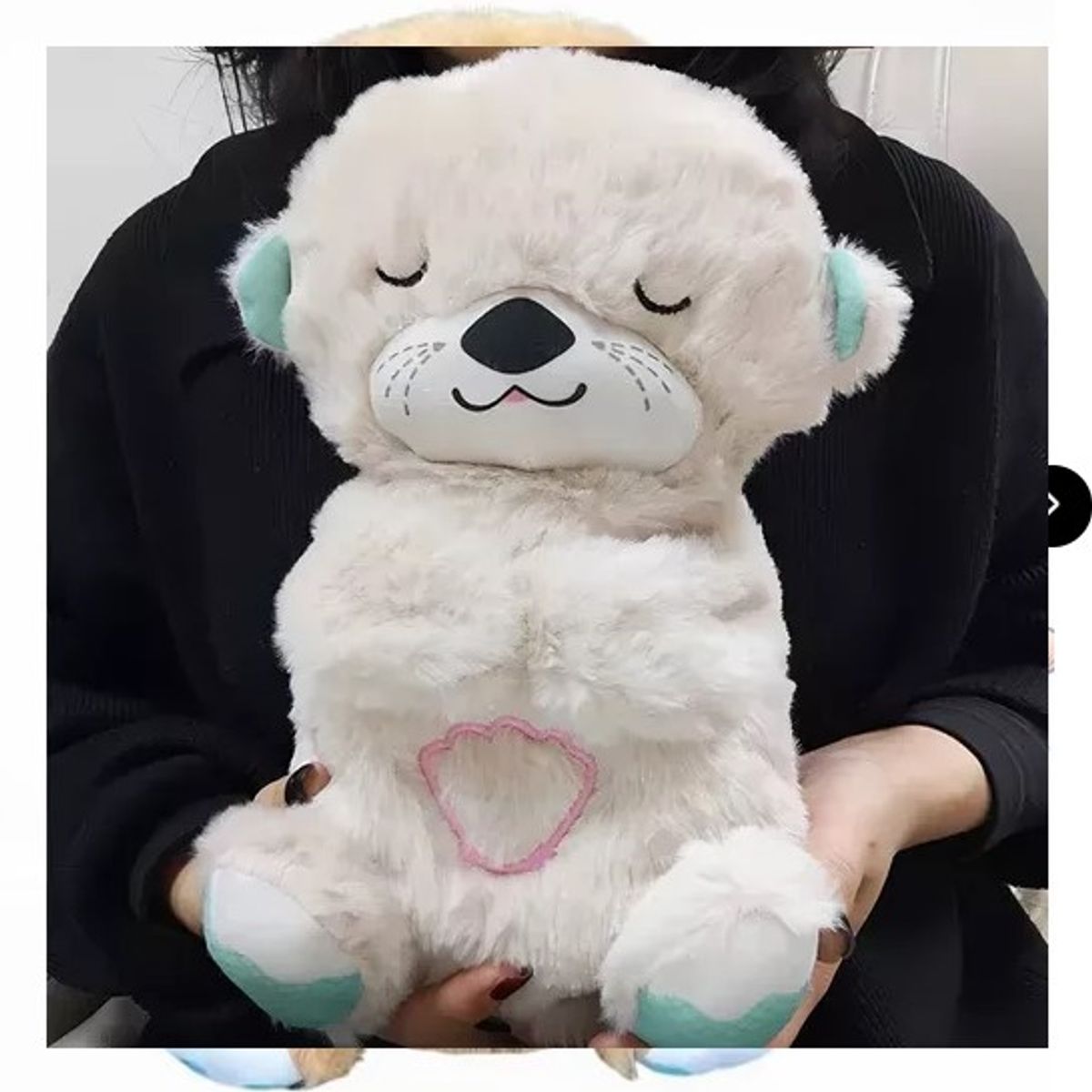 GENERICO - Peluche Nutria Dormilona que Respira Musical Beige Generico