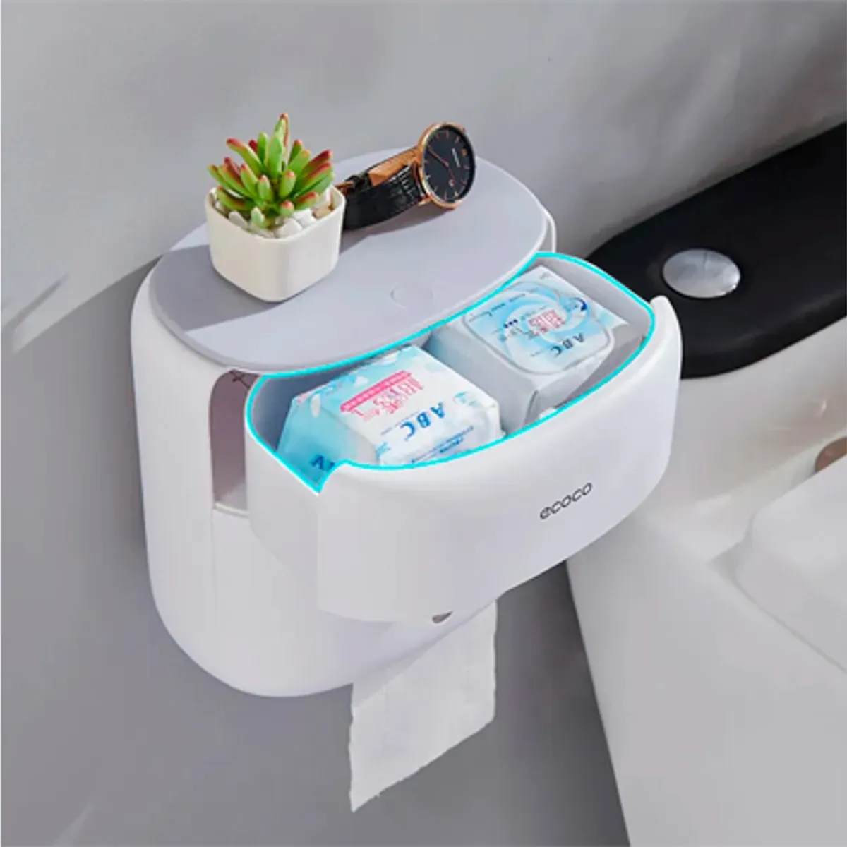 GENERICO - Porta Papel Higiénico de Diseño Moderno  Elegante y Funcional