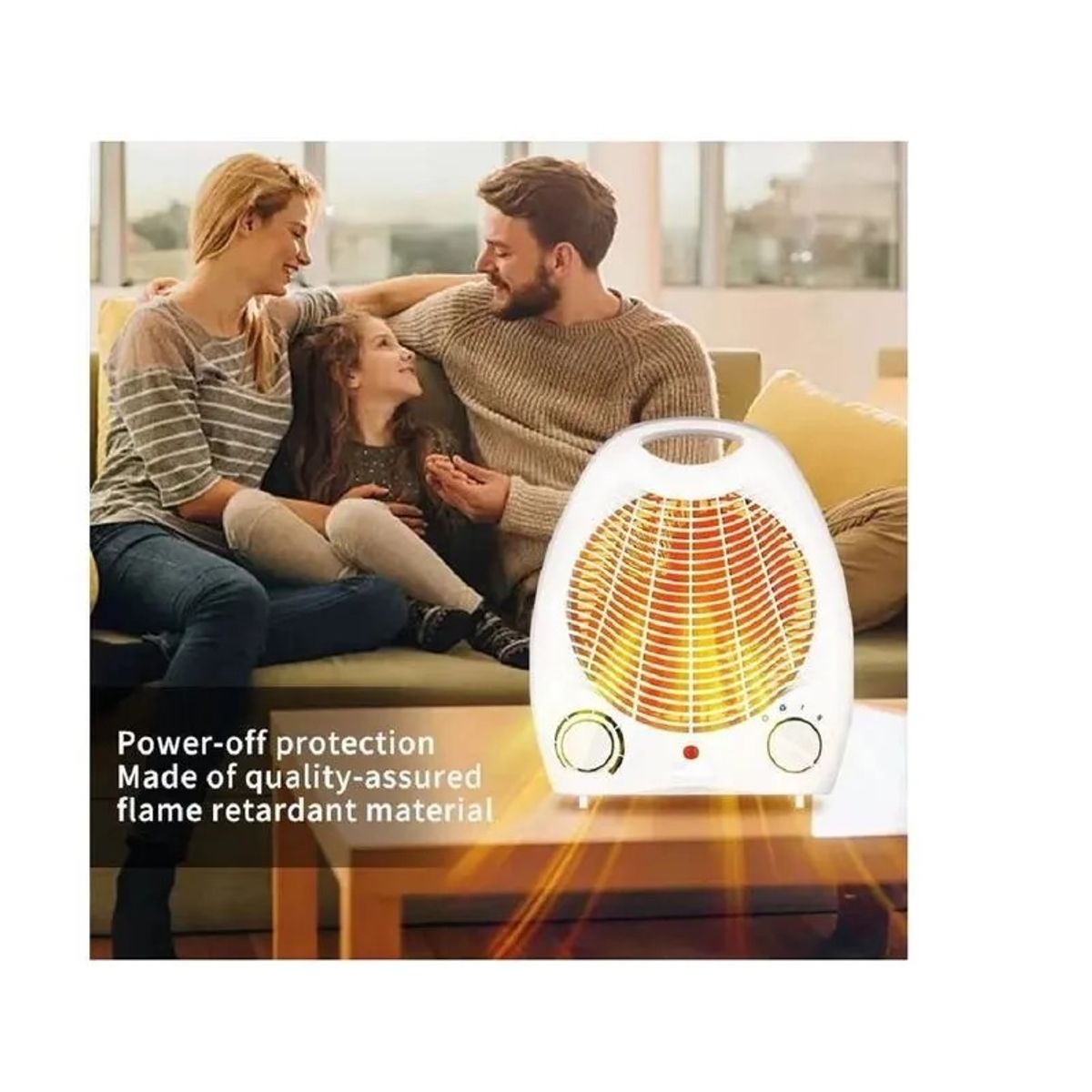 GENERICO - Calefactor y Ventilador 2 en 1 Aire Caliente y Frío