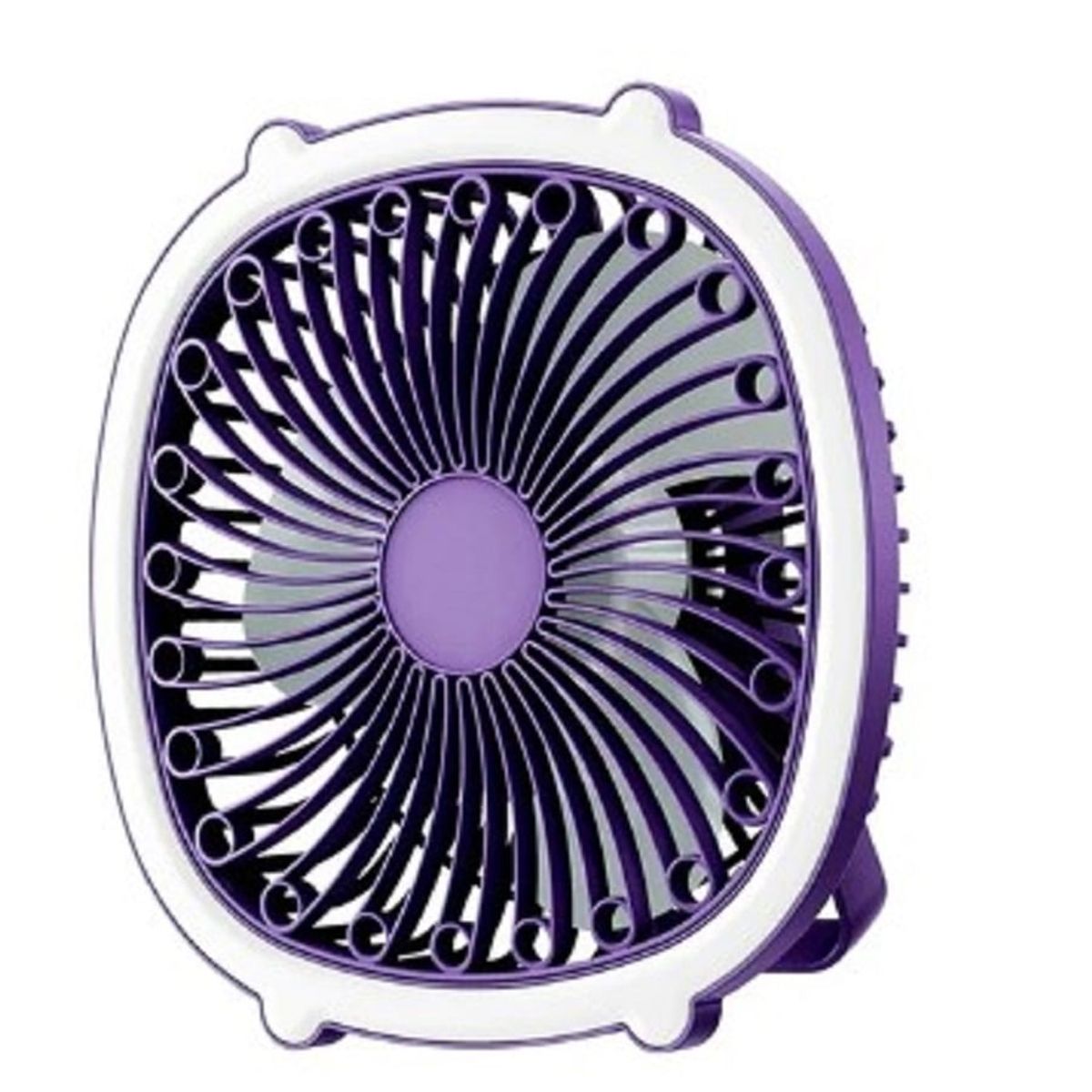 GENERICO - Ventilador recargable para escritorio portatil con luz led-morado