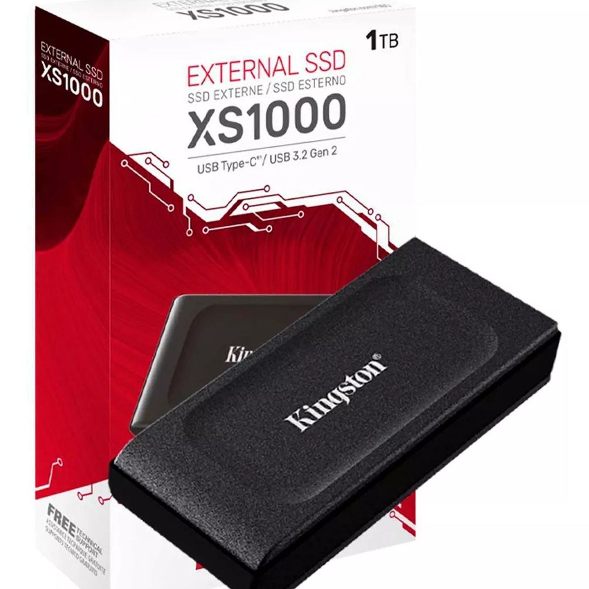 KINGSTON - Unidad Estado Solido Kingston Ssd Xs1000 Externo 1tb Usb 3.2