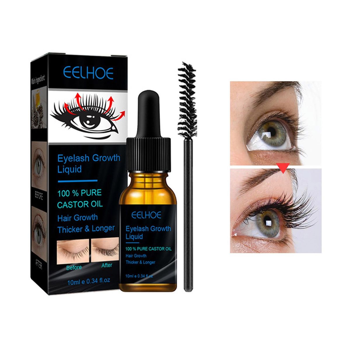 GENERICO - Oil natural Castor voluminizador  Cejas y pestañas 10ml