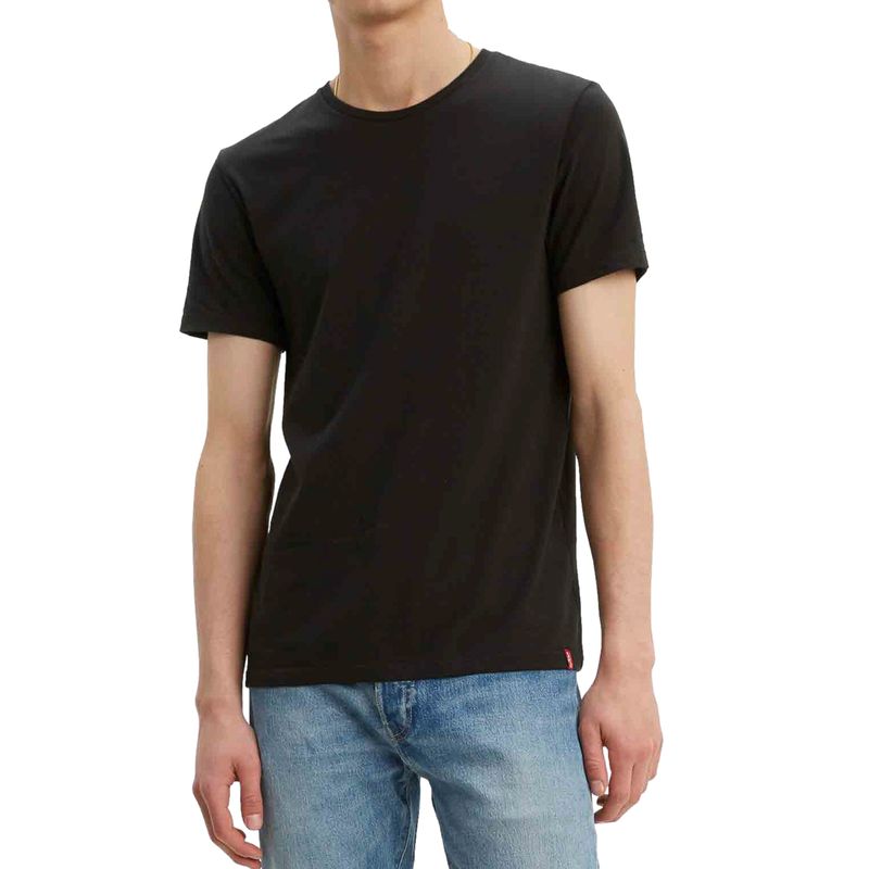LEVIS - Polo Hombre 2 Pack Crewneck Negro Levis