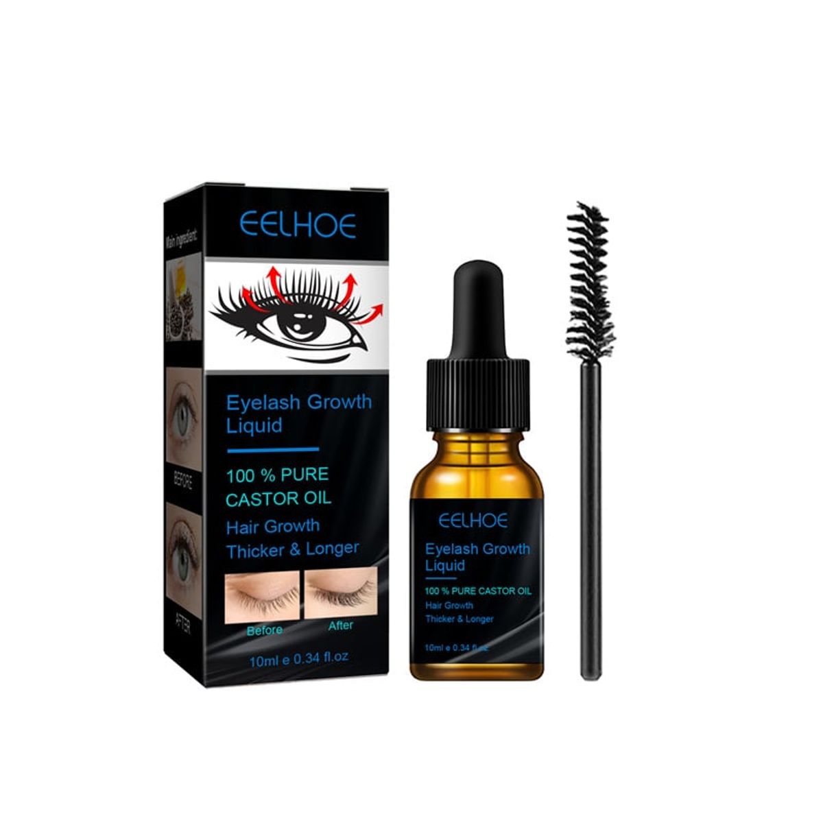 GENERICO - Oil natural Castor voluminizador  Cejas y pestañas