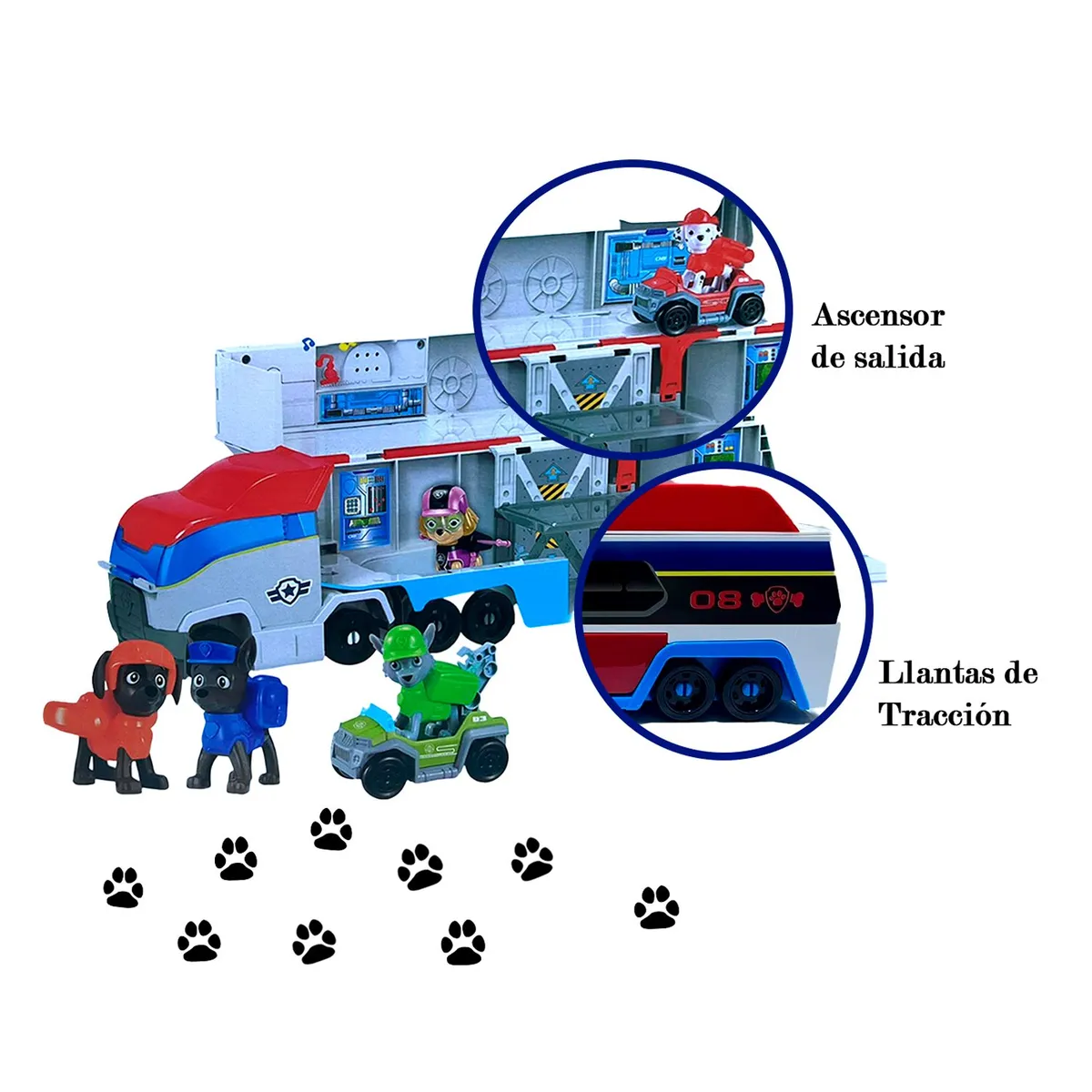 PAW PATROL - Juguete Set de Camión y Coches con Mascotas PAW PATROL