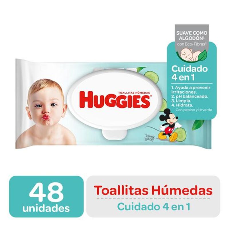 HUGGIES - Toallitas Húmedas Huggies Cuidado 4 en 1 - 48 unid