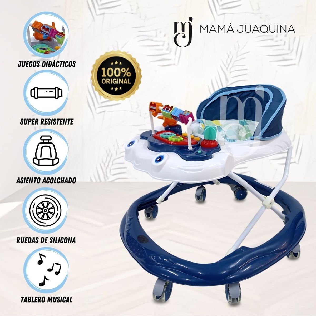 BABY - Andador con Tablero Musical «CRECELIE» White