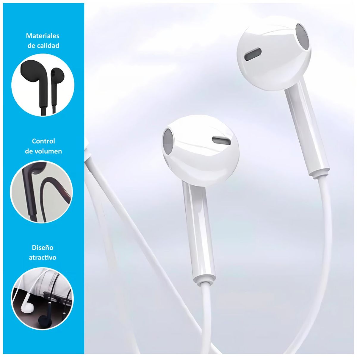 GENERICO - Audífonos BYZ SE387A con Micrófono Verde