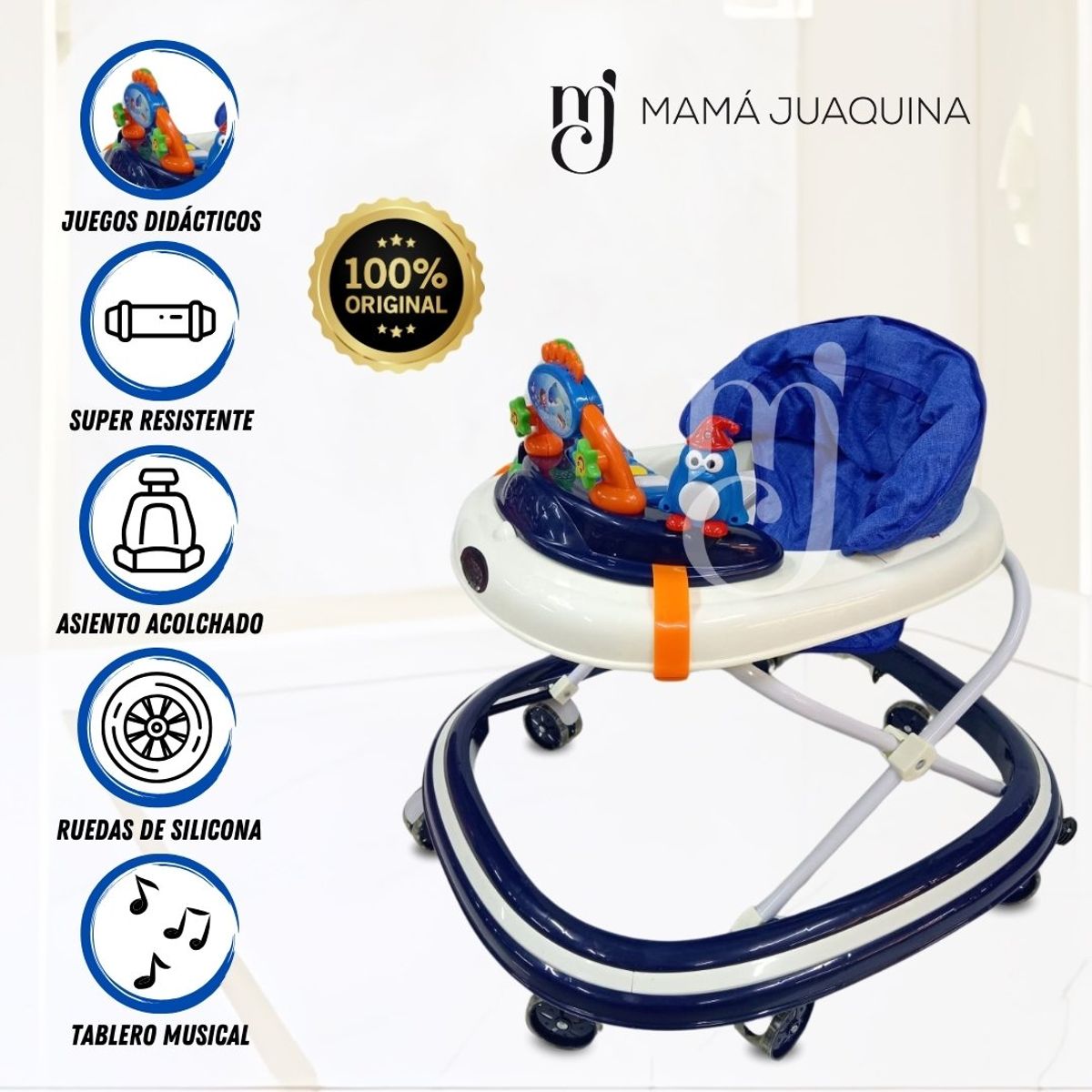 BABY - Andador con Tablero Musical «EVADELL» Blue