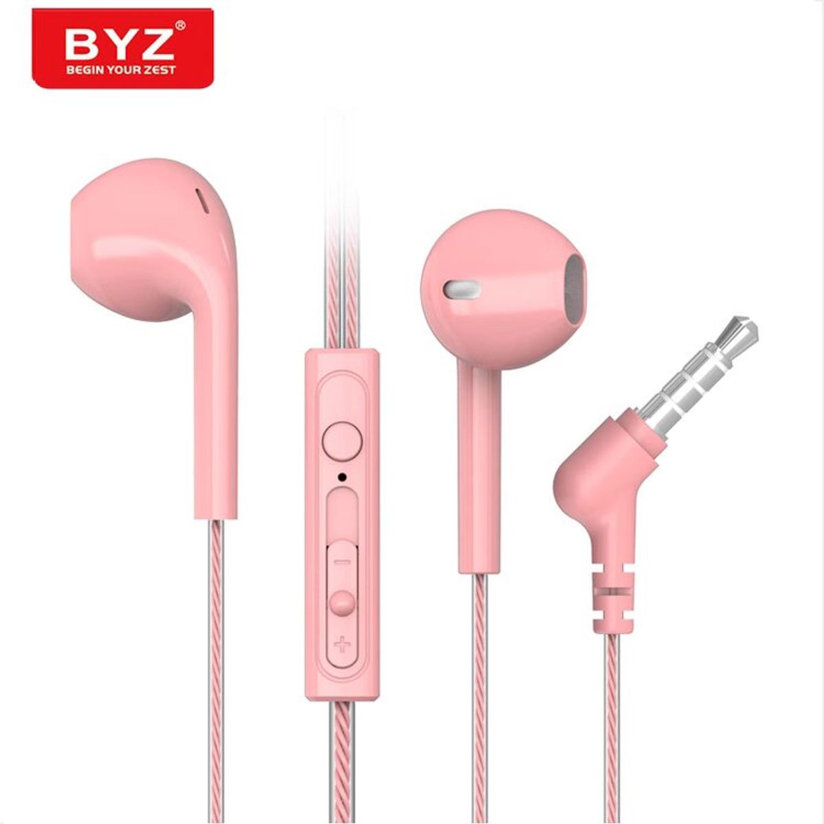 GENERICO - Audífonos BYZ SE386A con Micrófono Rosado