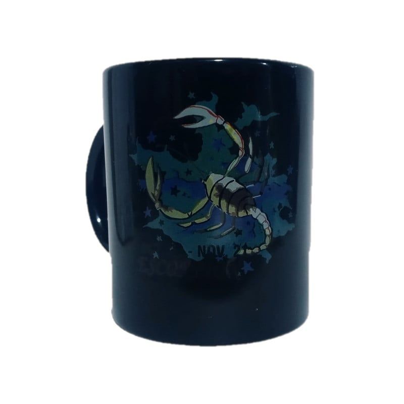 GENERICO - Taza Ceramica Clasica Signo Zodiaco Escorpio 12cm