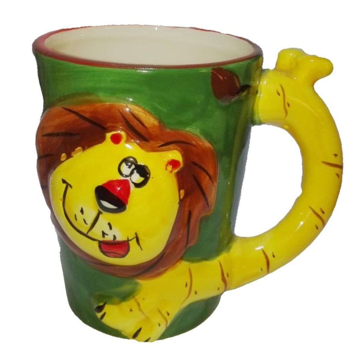 GENERICO - Taza Ceramica Relieve Leon Atlas 13cm