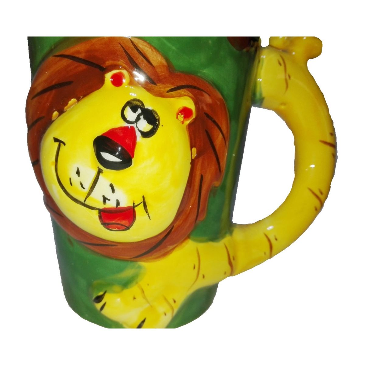 GENERICO - Taza Ceramica Relieve Leon Atlas 13cm