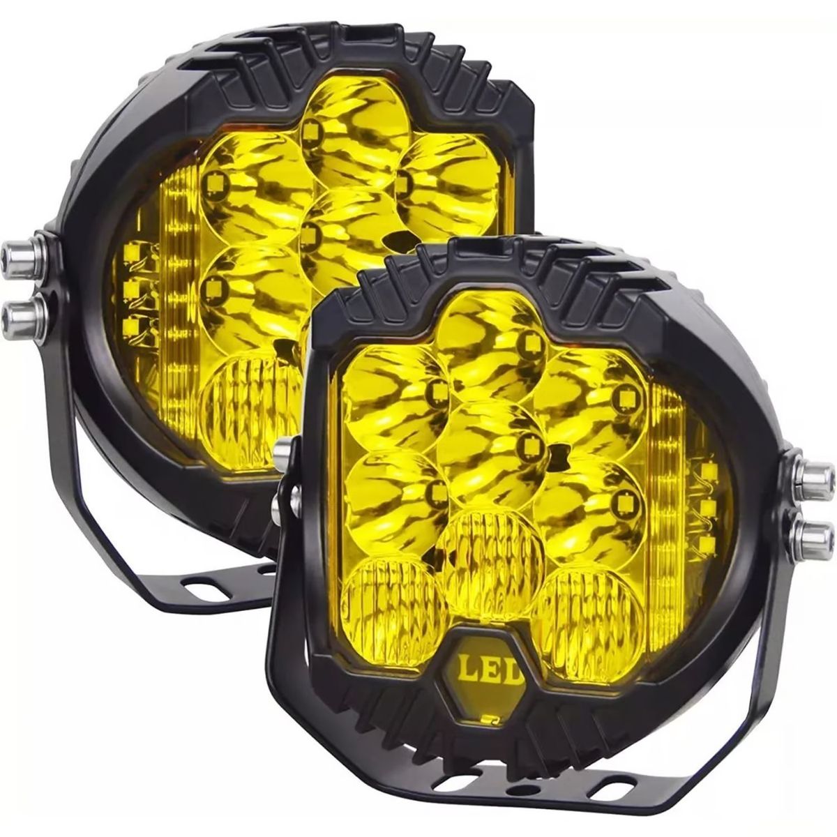 GENERICO - Faro Neblinero Led Amarillo con DLR ambar x1