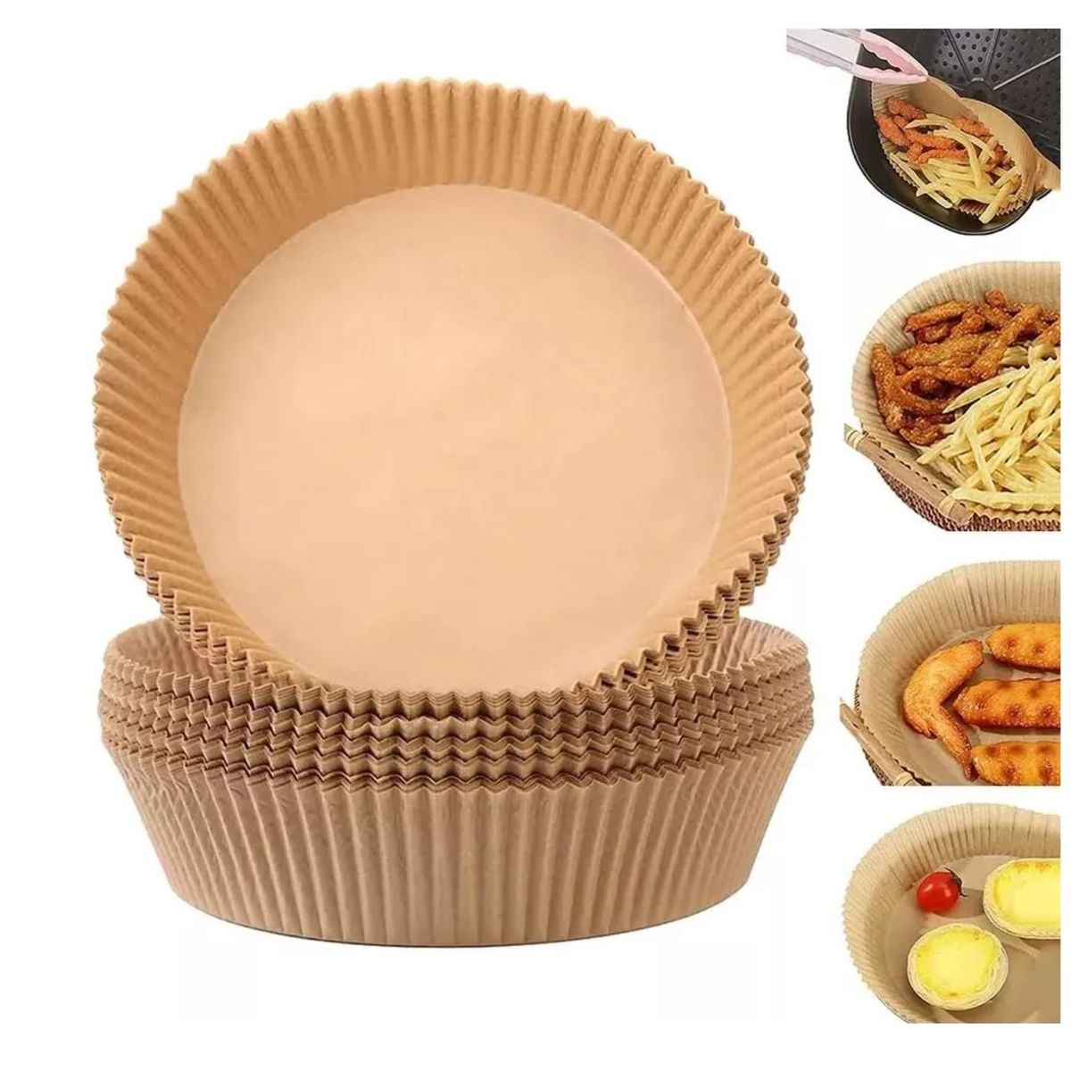 GENERICO - Moldes Desechables Antiadherente Freidora 50 Pcs