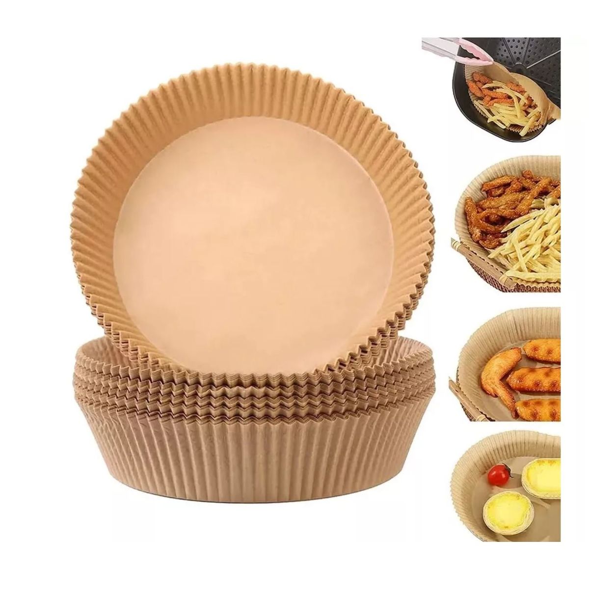 GENERICO - Moldes Desechables Antiadherente Freidora 50 Pcs