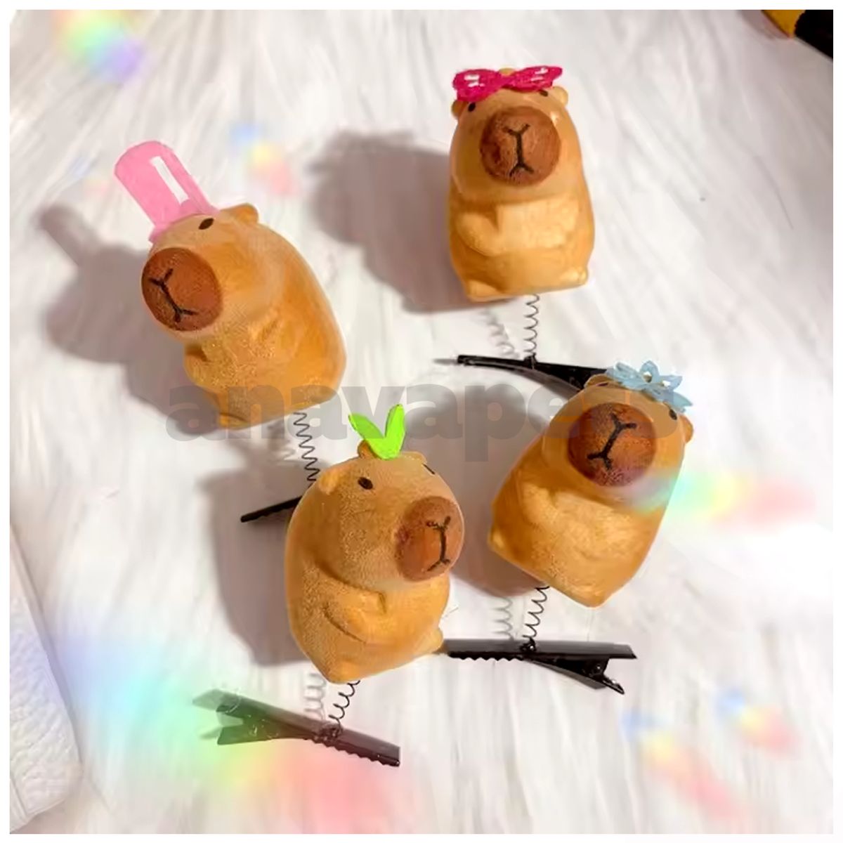 GENERICO - Set de 3 Ganchitos Capibara Variados