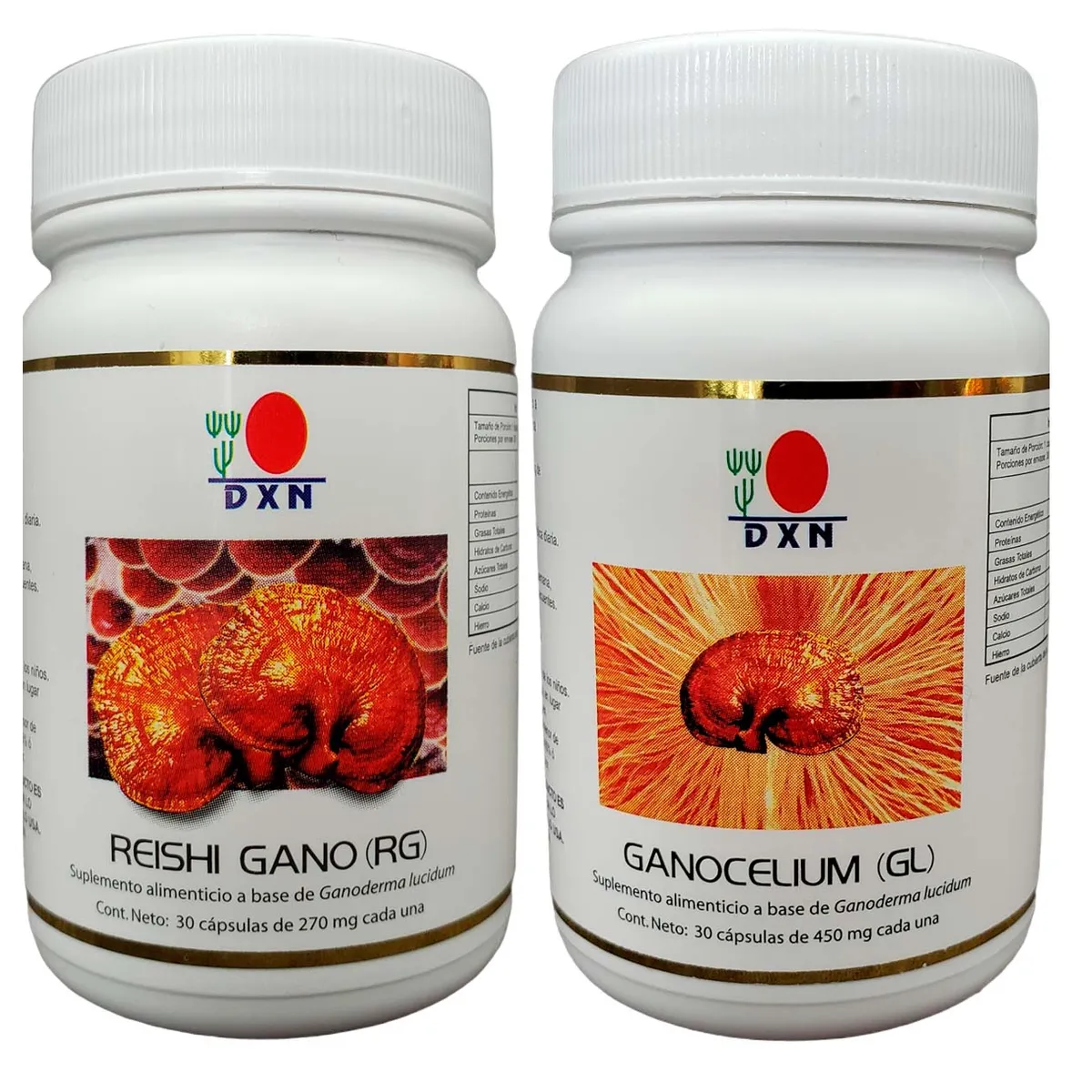 DXN - Ganoderma Dxn Reishi Rg & Ganocelium Gl 02 Potes 30 Capsulas