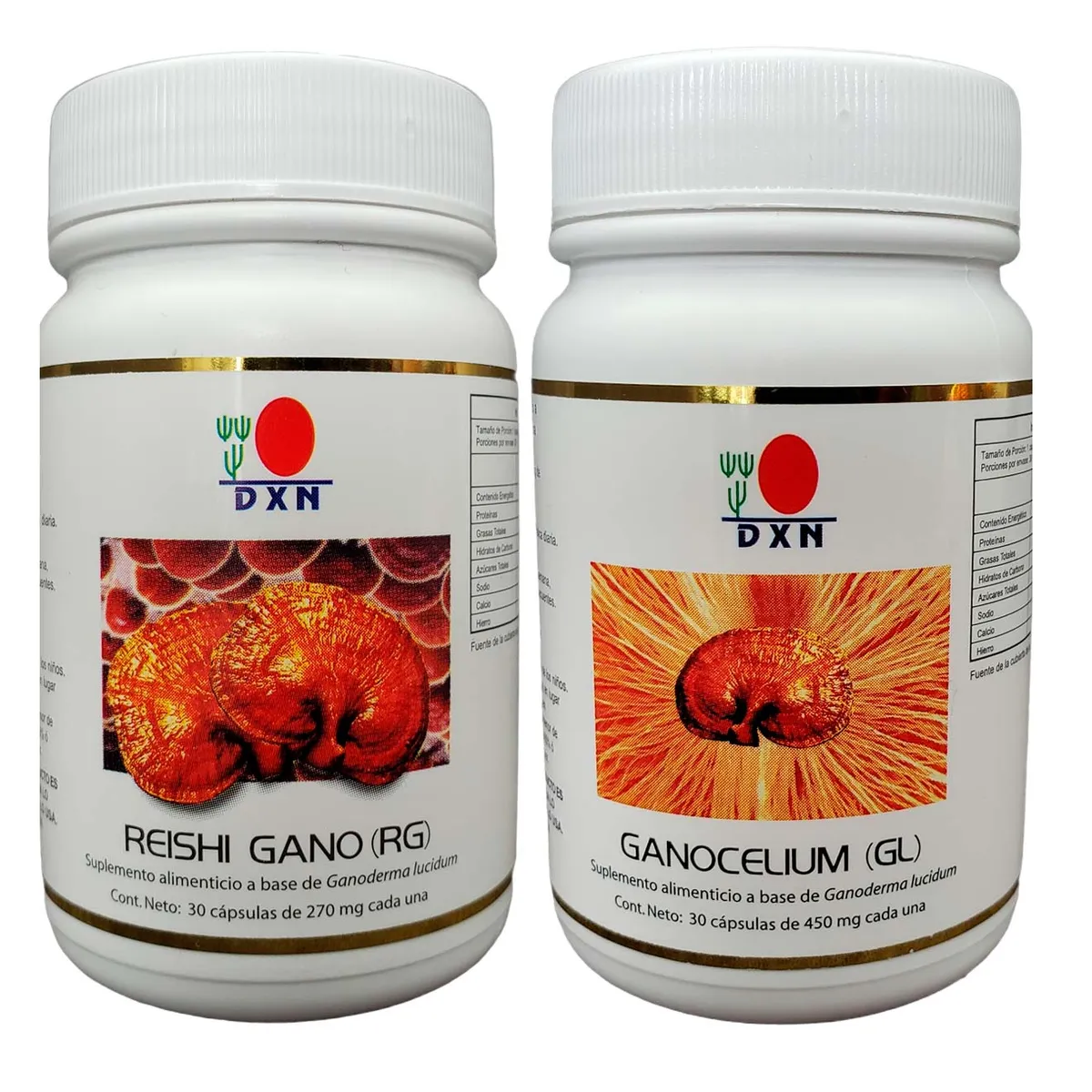 DXN - Ganoderma Dxn Reishi Rg & Ganocelium Gl 02 Potes 30 Capsulas