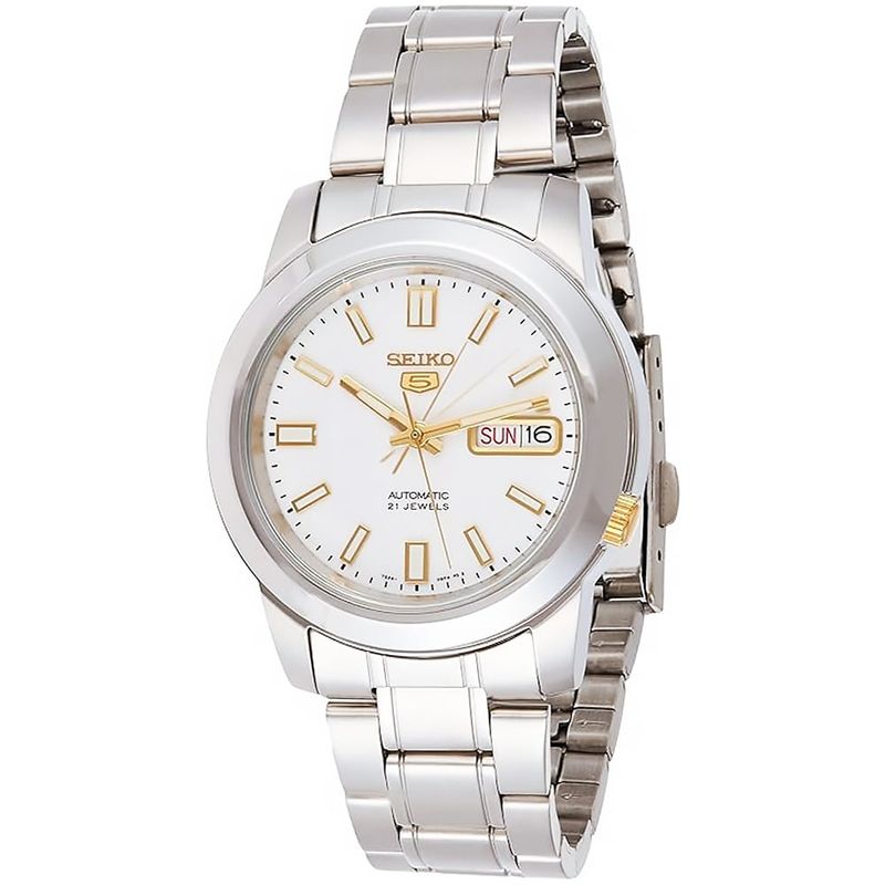 SEIKO - Seiko Reloj Hombre Automatico 21 Jewel Dorado Acero Inox SNKK07