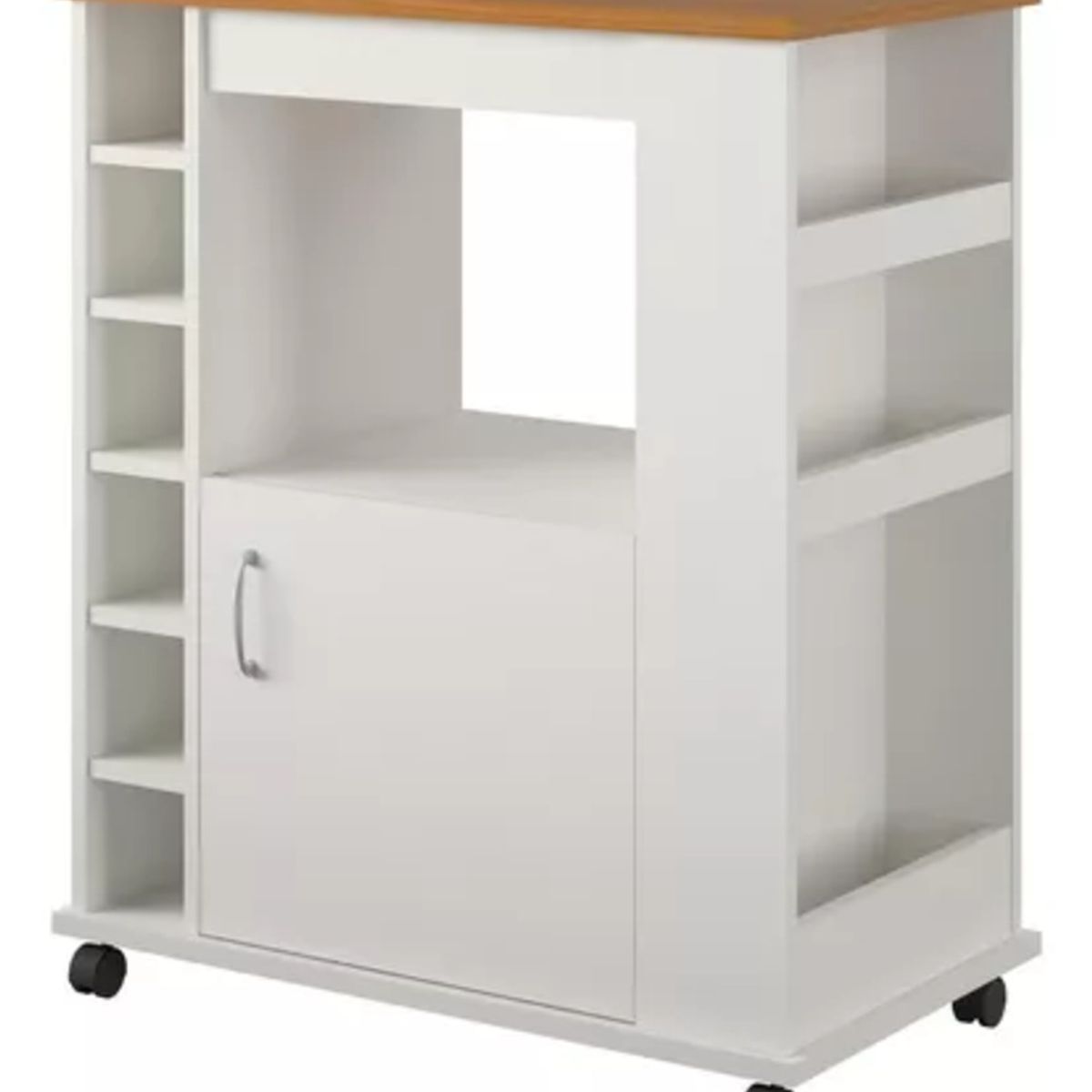 TU MESITA - Moderna Barra con Ruedas Maras color Blanco TU MESITA