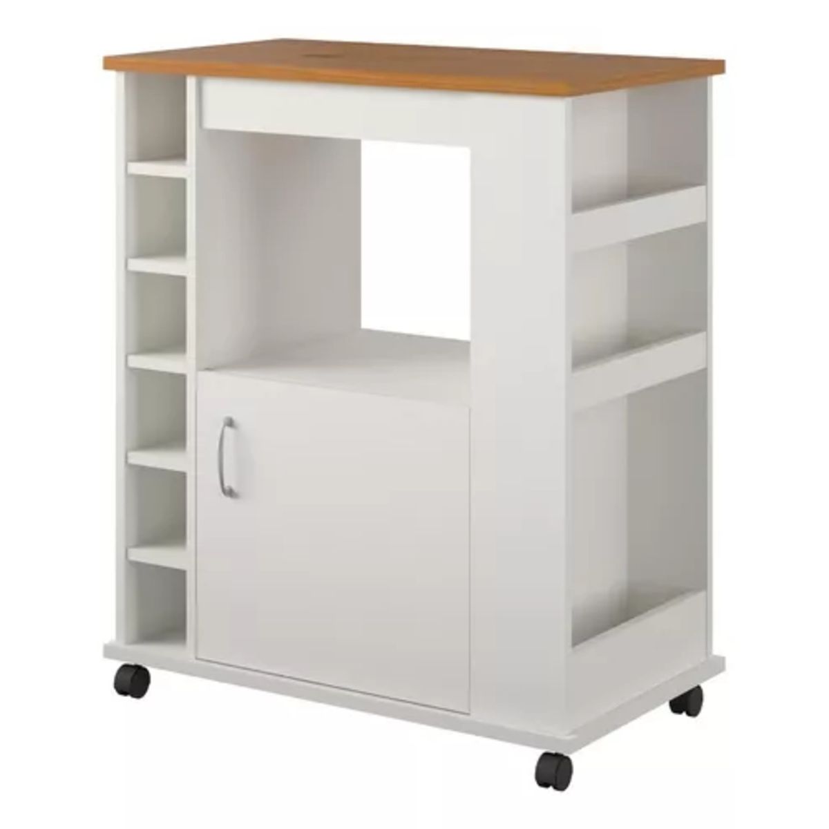 TU MESITA - Moderna Barra con Ruedas Maras color Blanco TU MESITA