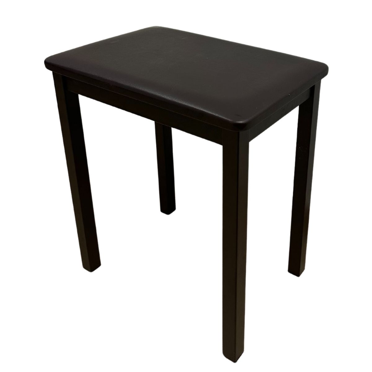 GENERICO - BANQUETA DE MADERA ACOLCHONADO CON CUERINA COLOR MARRON