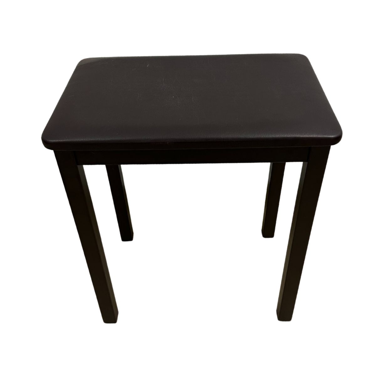 GENERICO - BANQUETA DE MADERA ACOLCHONADO CON CUERINA COLOR MARRON