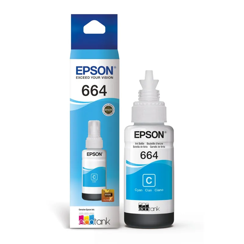 EPSON - TINTA EPSON 664 CYAN  BOTELLA 70 ML