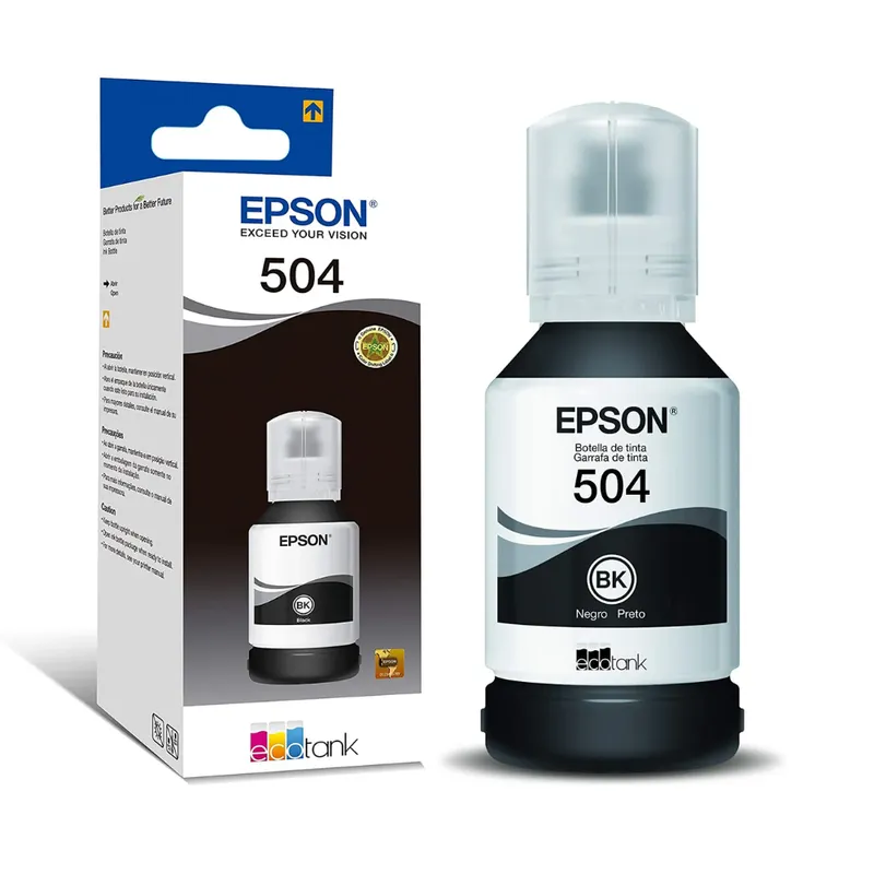 EPSON - Botella de Tinta Epson 504 Negro rinde 7000 páginas 127 ml