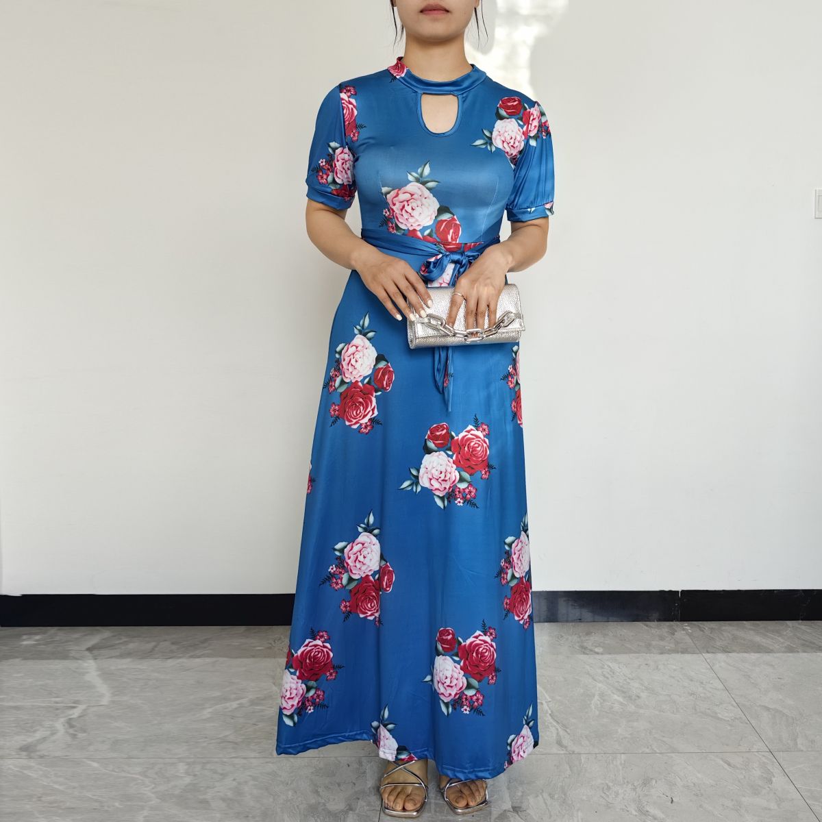 RINODERINA - Vestido Largo Casual Estampado Moda Mujer