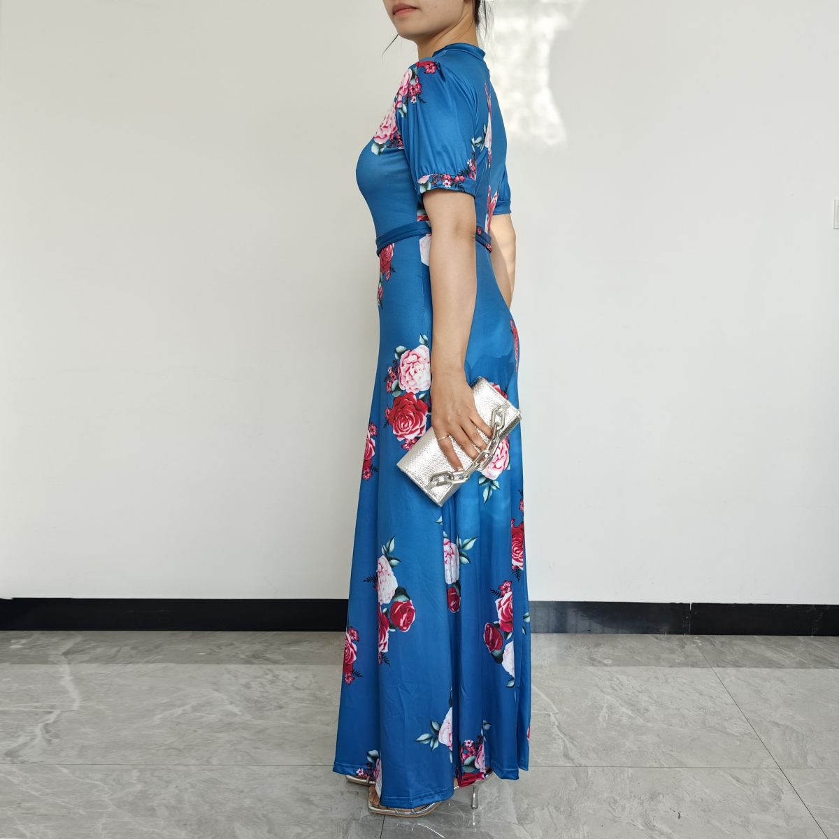 RINODERINA - Vestido Largo Casual Estampado Moda Mujer