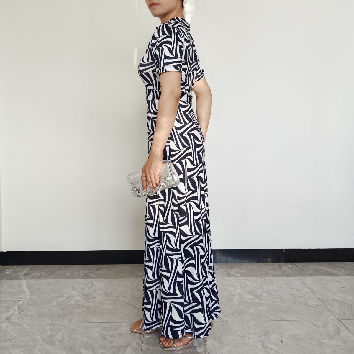 RINODERINA - Vestido Largo Casual Estampado Moda Mujer