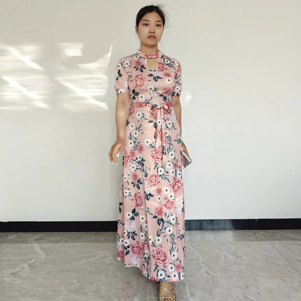 RINODERINA - Vestido Largo Casual Estampado Moda Mujer