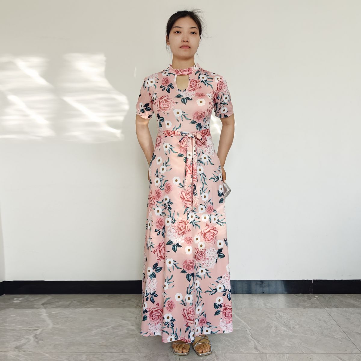 RINODERINA - Vestido Largo Casual Estampado Moda Mujer