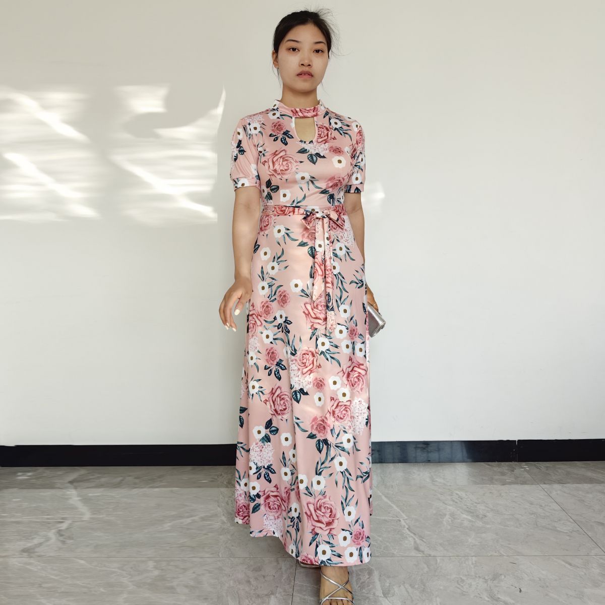 RINODERINA - Vestido Largo Casual Estampado Moda Mujer